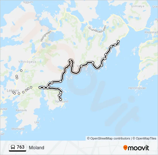 763 Bus Line Map