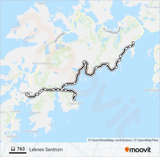 763 Bus Line Map