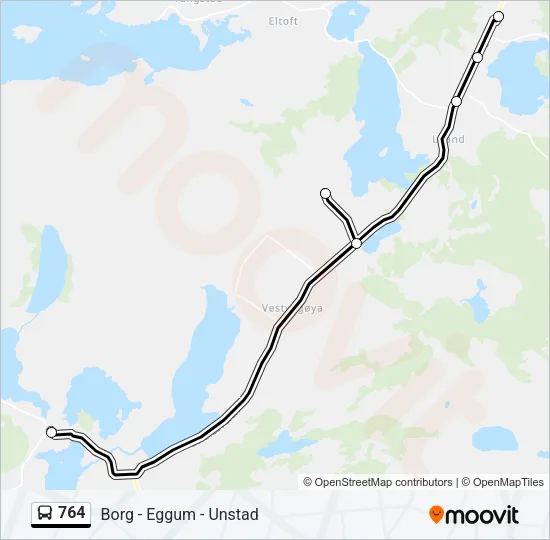 764 Bus Line Map