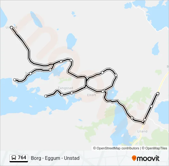 764 Bus Line Map