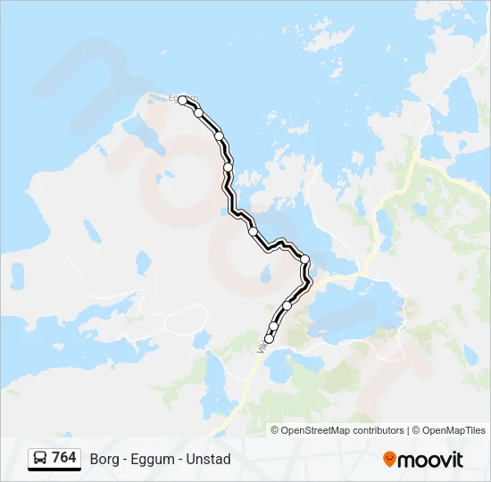 764 Bus Line Map