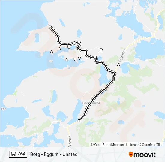 764 Bus Line Map