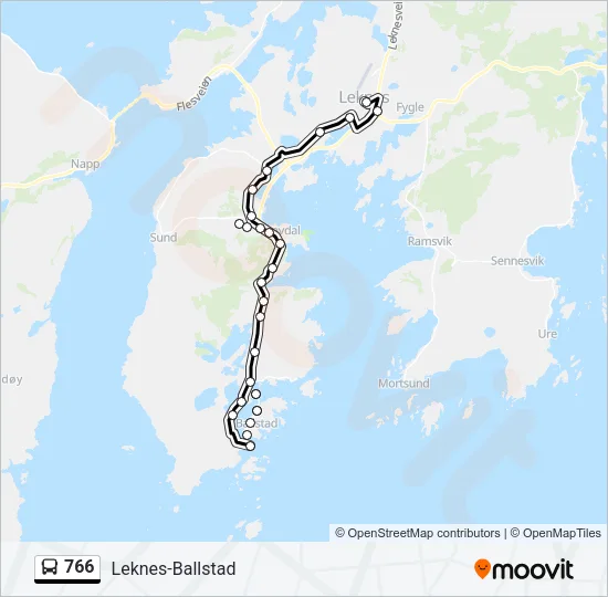 766 Bus Line Map