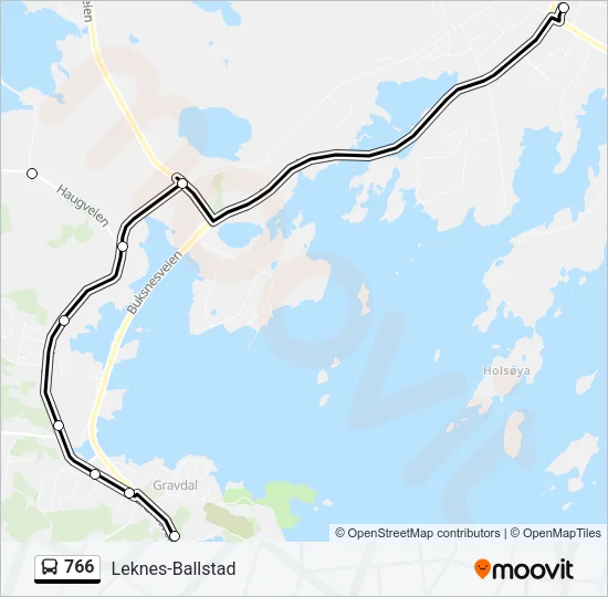 766 Bus Line Map