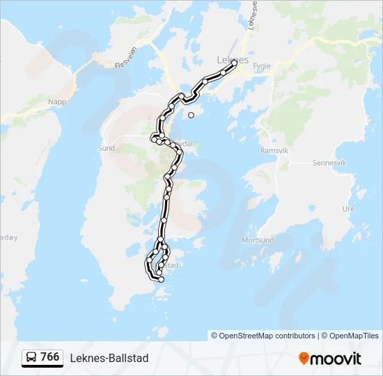766 Bus Line Map