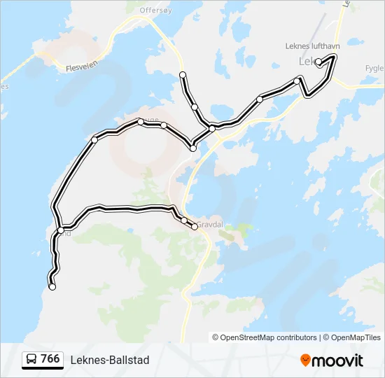 766 Bus Line Map