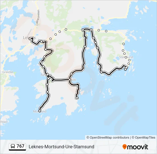 767 Bus Line Map