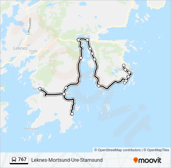 767 Bus Line Map