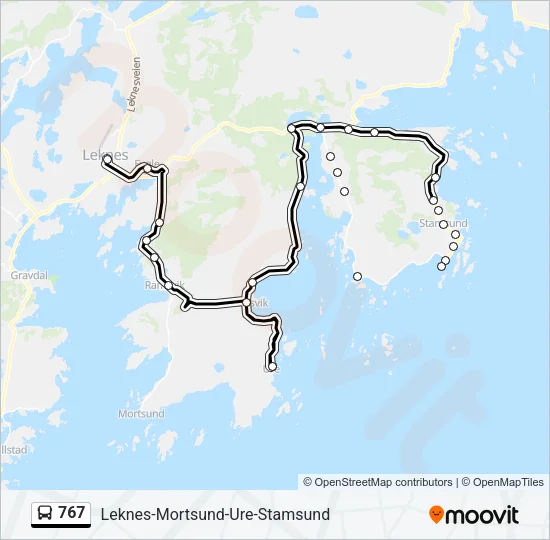 767 Bus Line Map