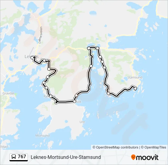 767 Bus Line Map