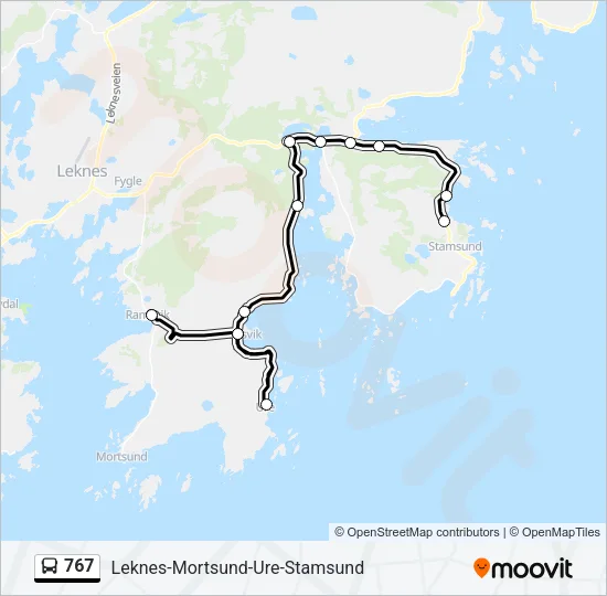 767 Bus Line Map