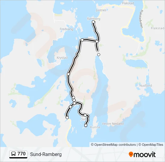 770 Bus Line Map