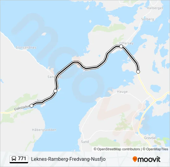 771 Bus Line Map