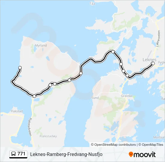 771 Bus Line Map