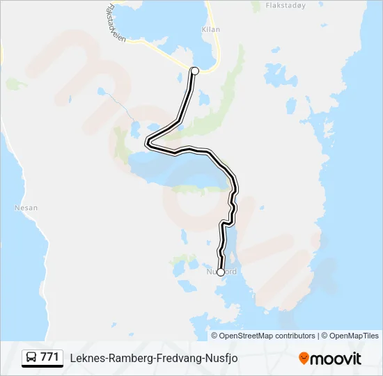 771 Bus Line Map