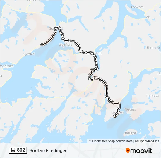 802 Bus Line Map
