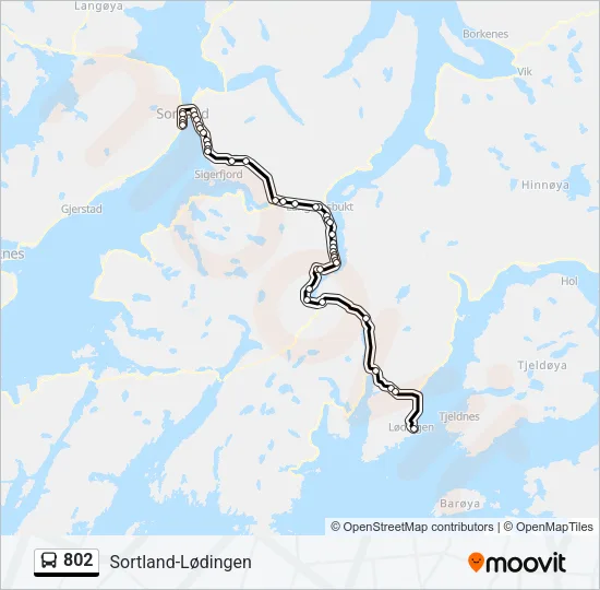 802 Bus Line Map
