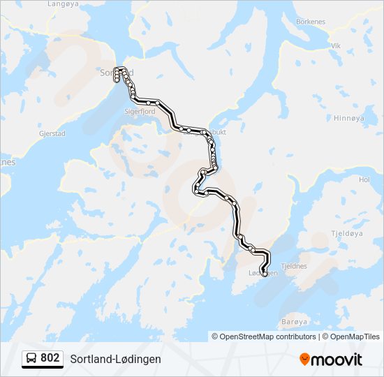 802 Bus Line Map