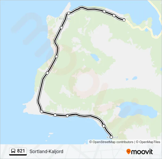 821 Bus Line Map