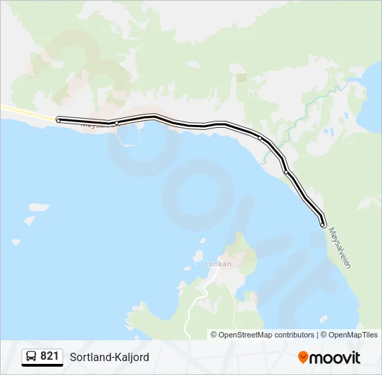 821 Bus Line Map