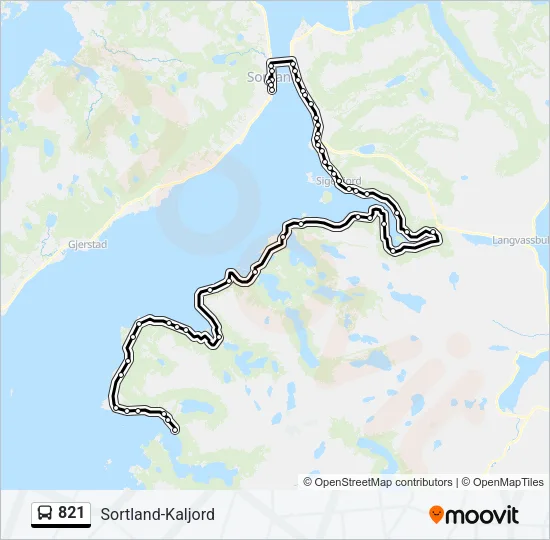 821 Bus Line Map