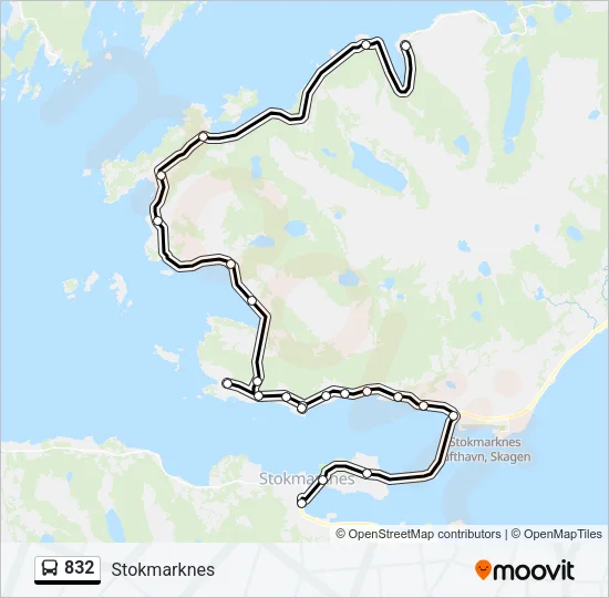 832 Bus Line Map