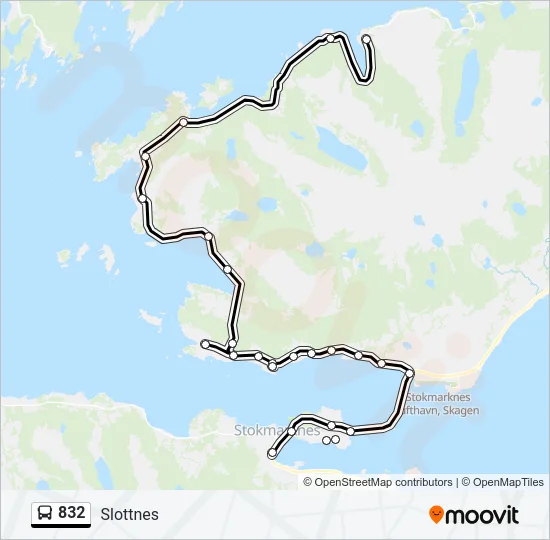 832 Bus Line Map