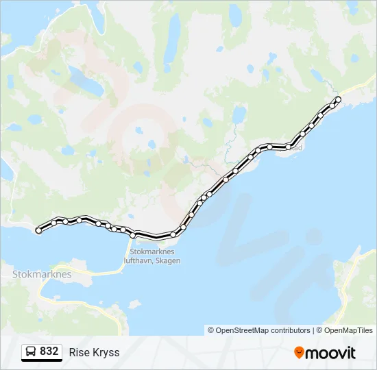 832 Bus Line Map