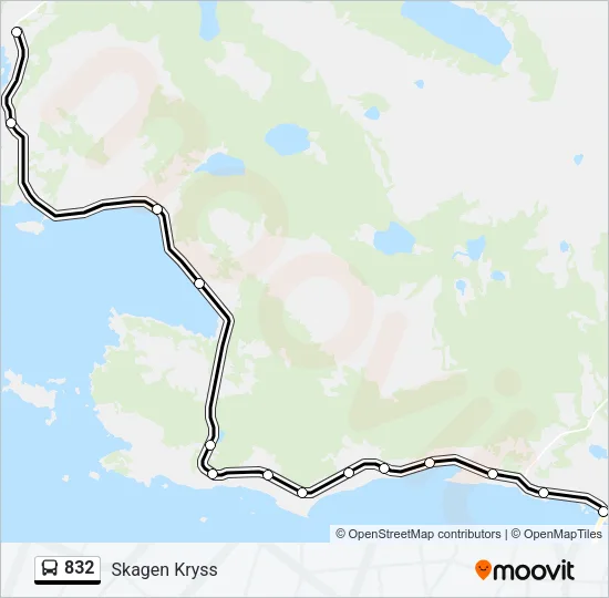 832 Bus Line Map