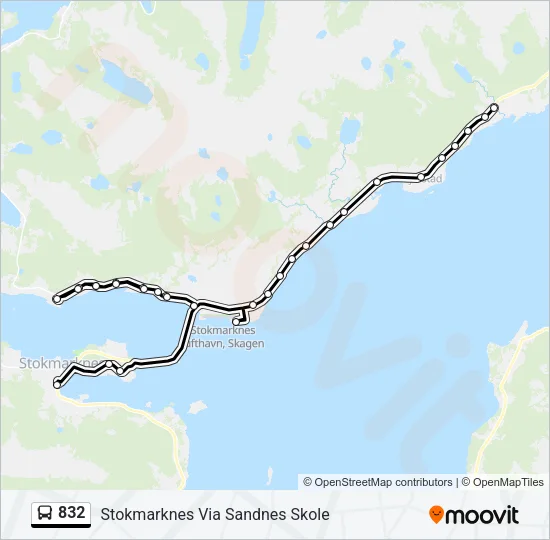 832 Bus Line Map