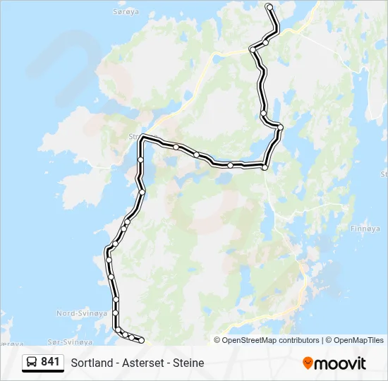 841 Bus Line Map