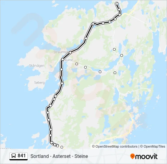 841 Bus Line Map