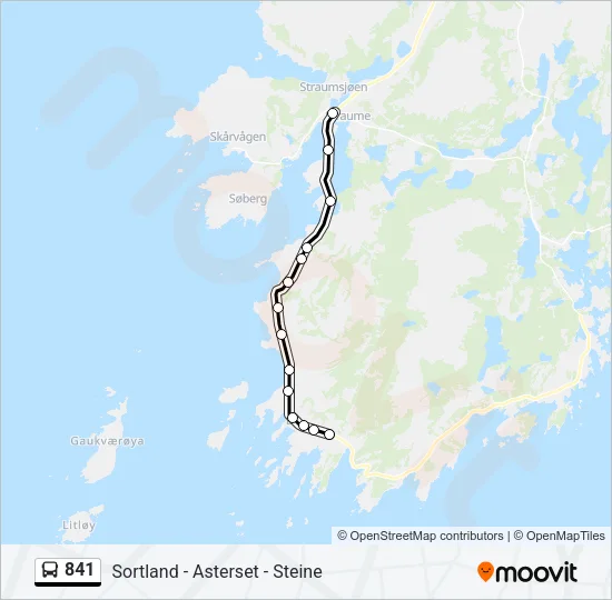 841 Bus Line Map