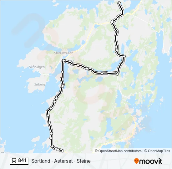 841 Bus Line Map
