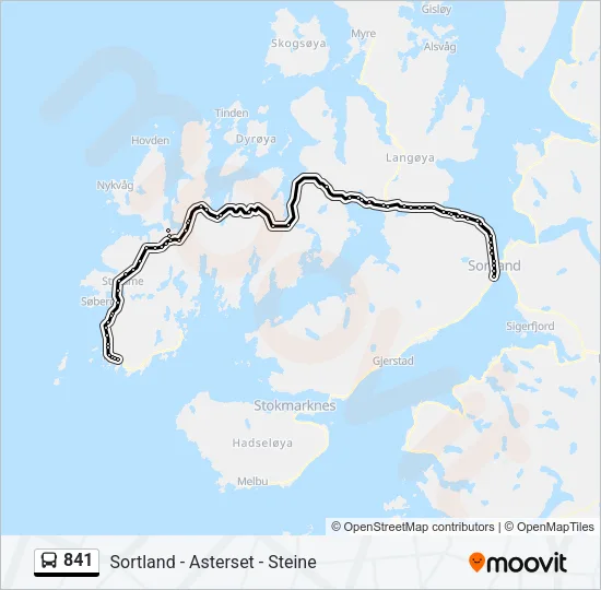 841 Bus Line Map