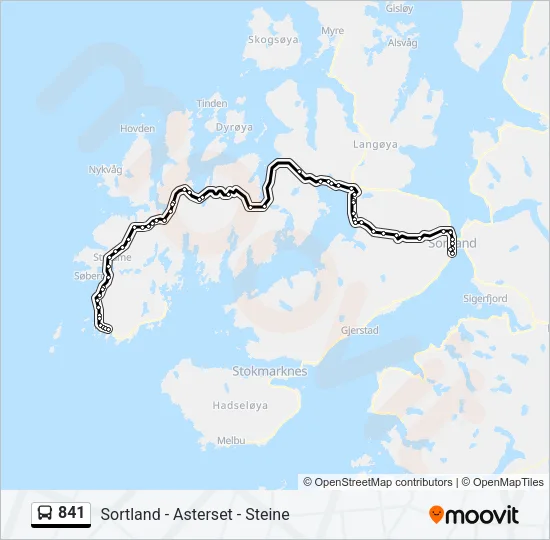841 Bus Line Map