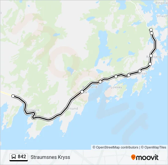 842 Bus Line Map