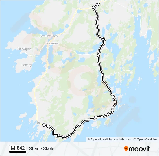 842 Bus Line Map