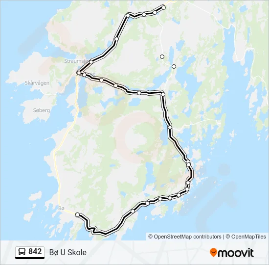 842 Bus Line Map