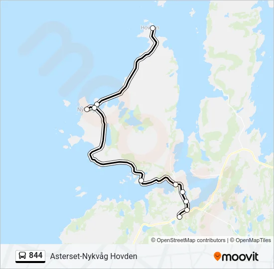 844 Bus Line Map