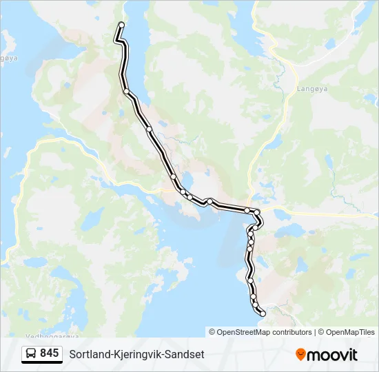 845 Bus Line Map