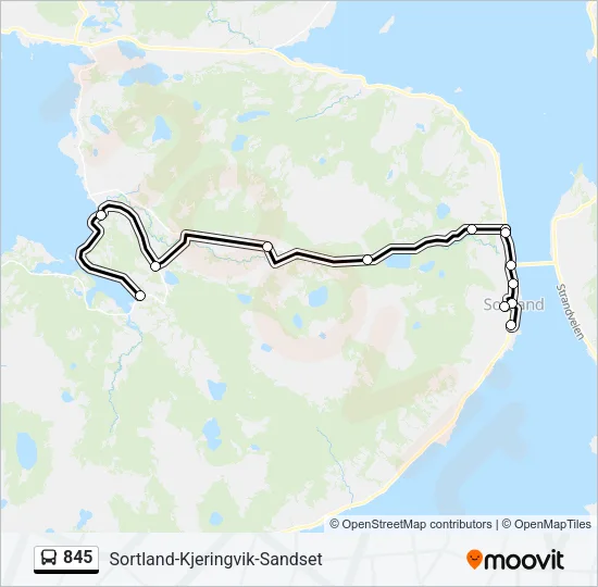 845 Bus Line Map