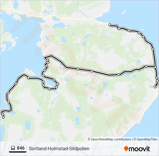 846 Bus Line Map