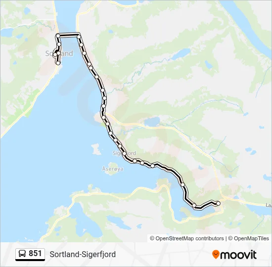 851 Bus Line Map