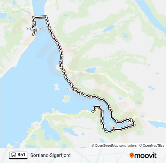 851 Bus Line Map