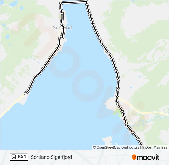 851 Bus Line Map