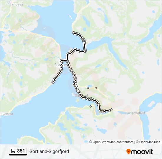 851 Bus Line Map