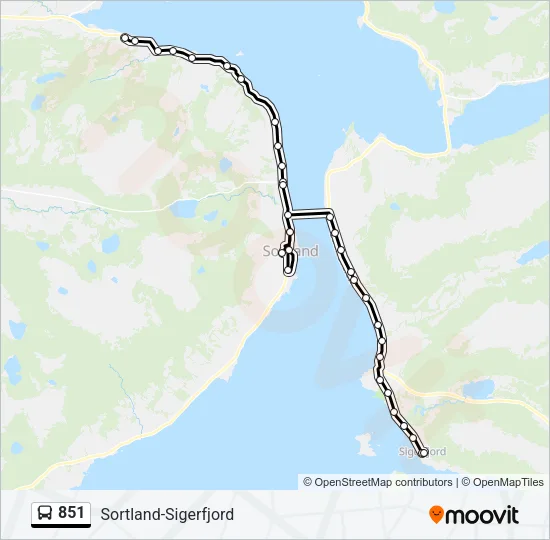851 Bus Line Map