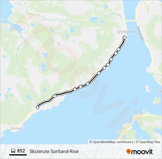 852 Bus Line Map