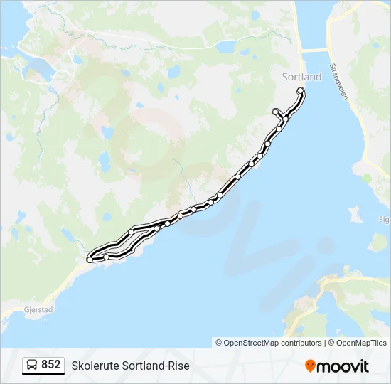 852 Bus Line Map